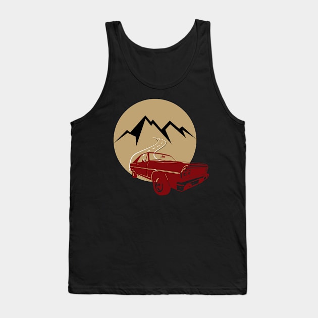 Red Car Tank Top by Rev Store
